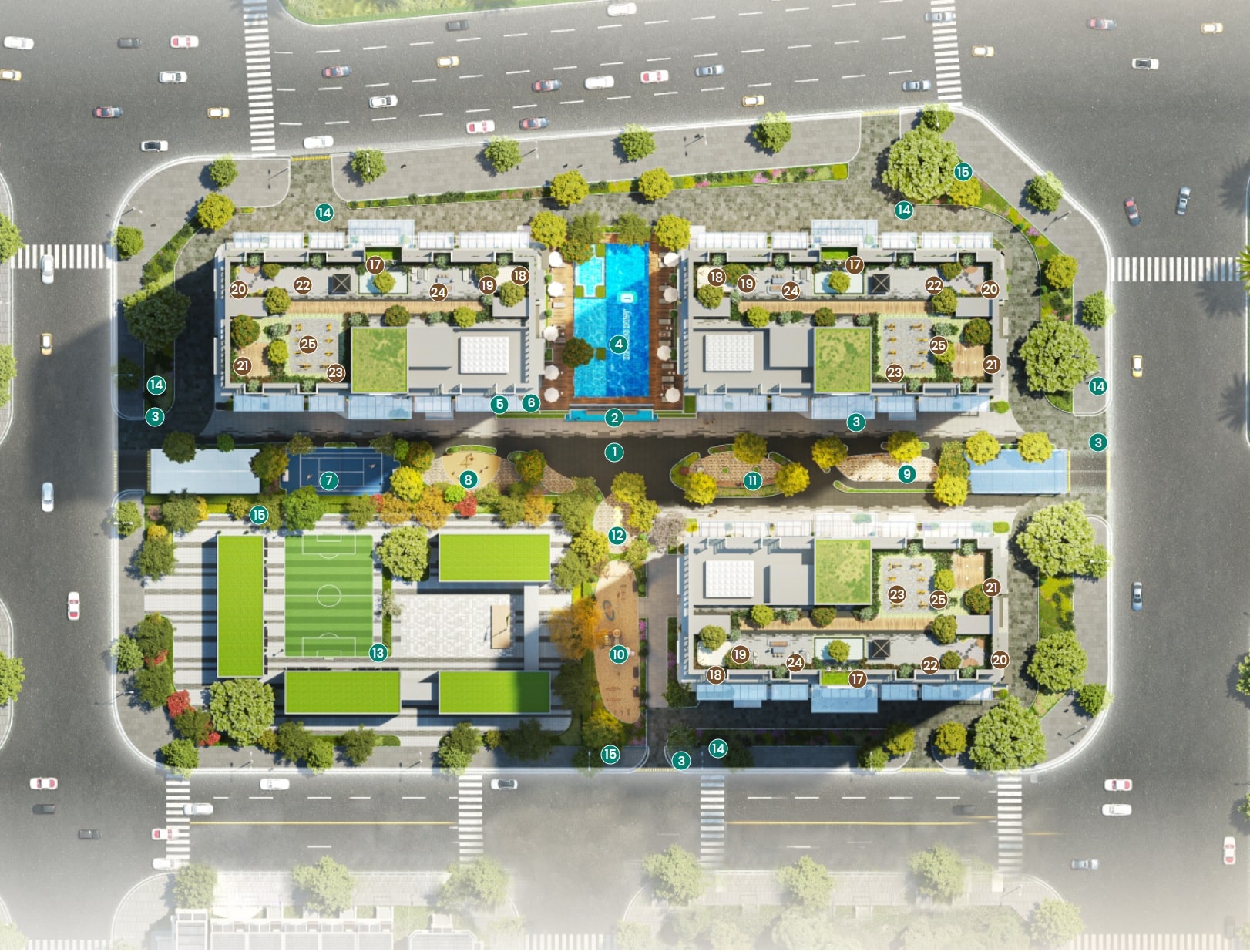 Chuỗi tiện ích tại dự án Jade Square